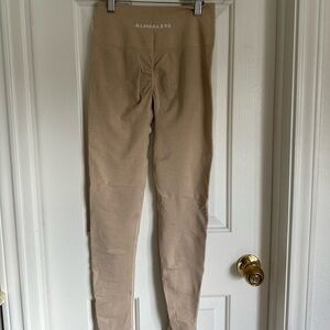 Alphalete Beige High-Waisted Leggings
